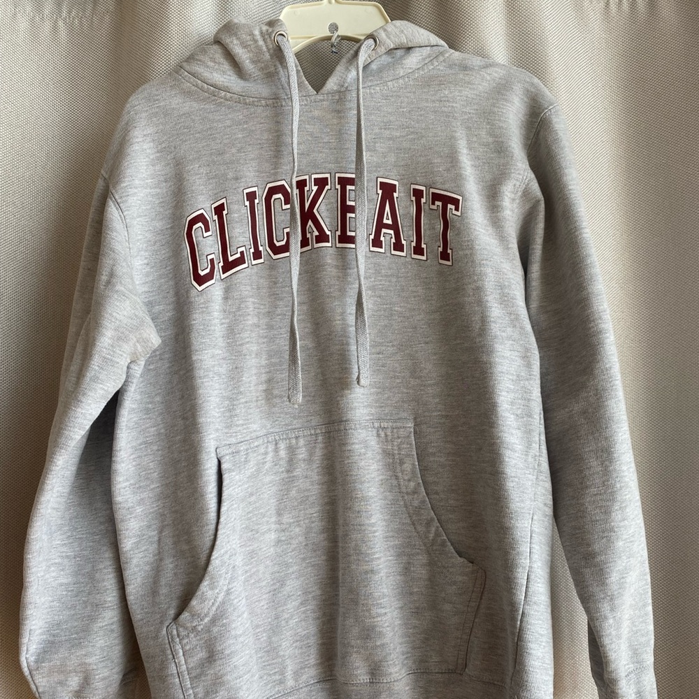 Clickbait Hoodie Gray/Red David Dobrik